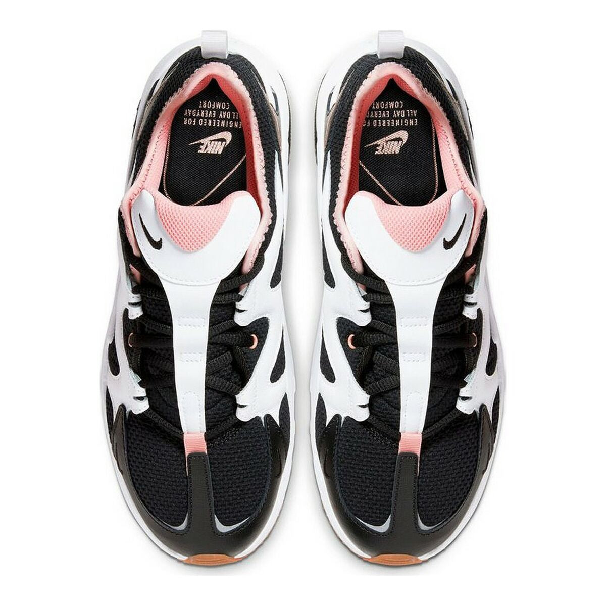 Womenâs Nike Air Max Graviton sports trainers in black and white, designed for athletic performance and casual wear.