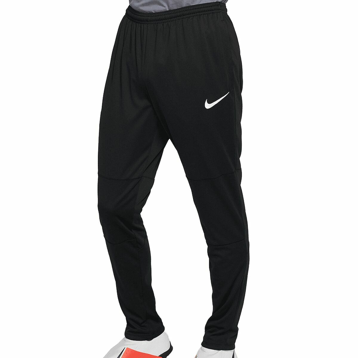 Black Nike I FIT PARK adult trousers, sports and outdoorwear, featuring Nike branding and athletic fit design.