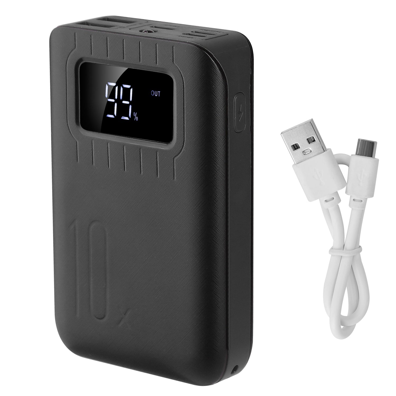 Pear Daisy 1W portable power bank with dual USB ports for charging devices on the go, compact external battery pack.