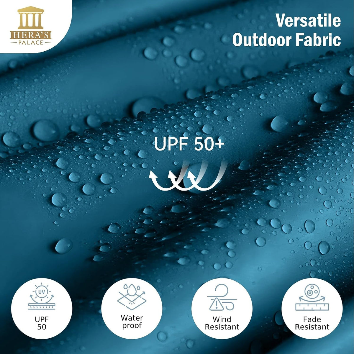 Cerulean 15ft Rectangular Patio Umbrella With Base