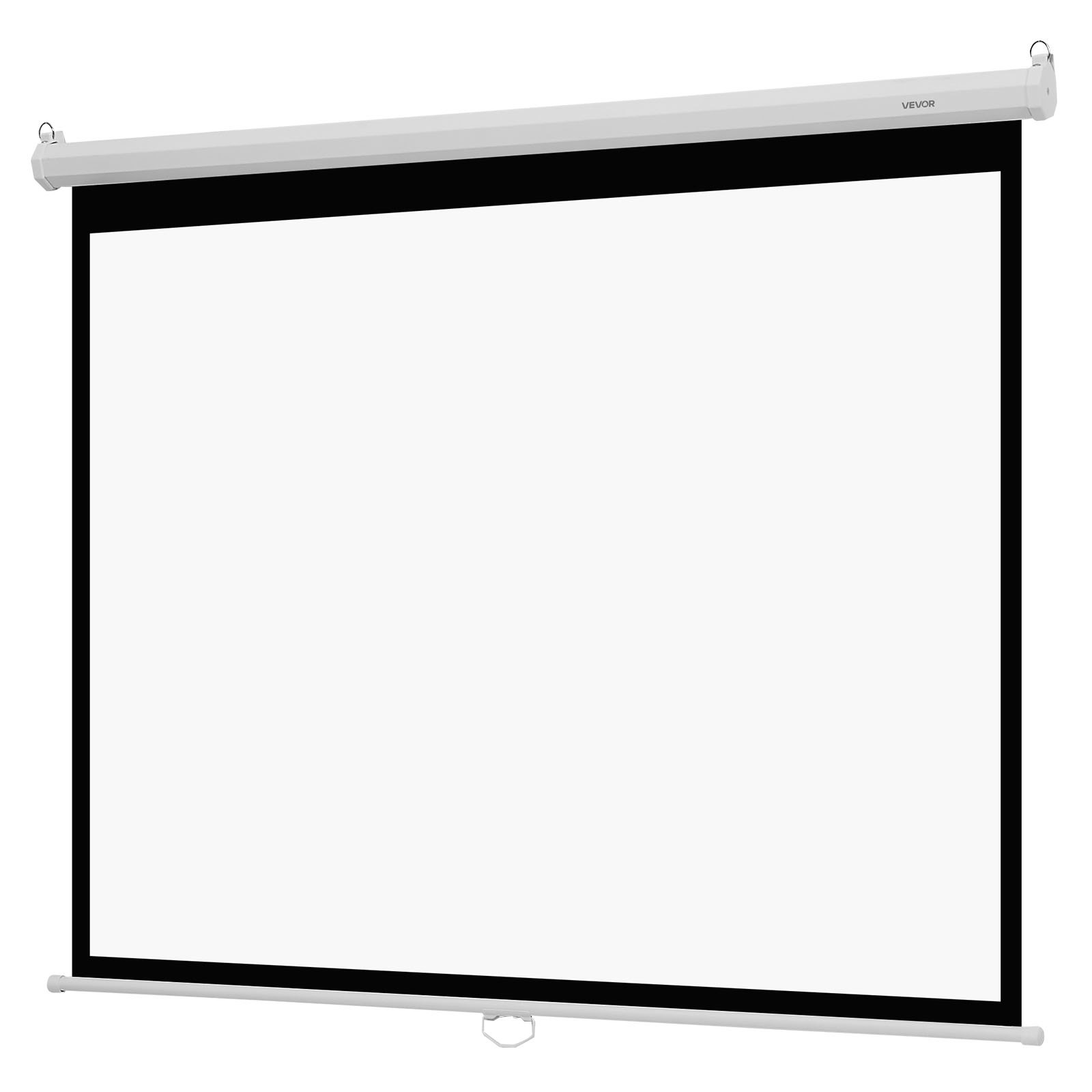 Start2Finish 72-inch manual projector screen with pull rope, wall-mounted, suitable for home theater and office projection, portable display