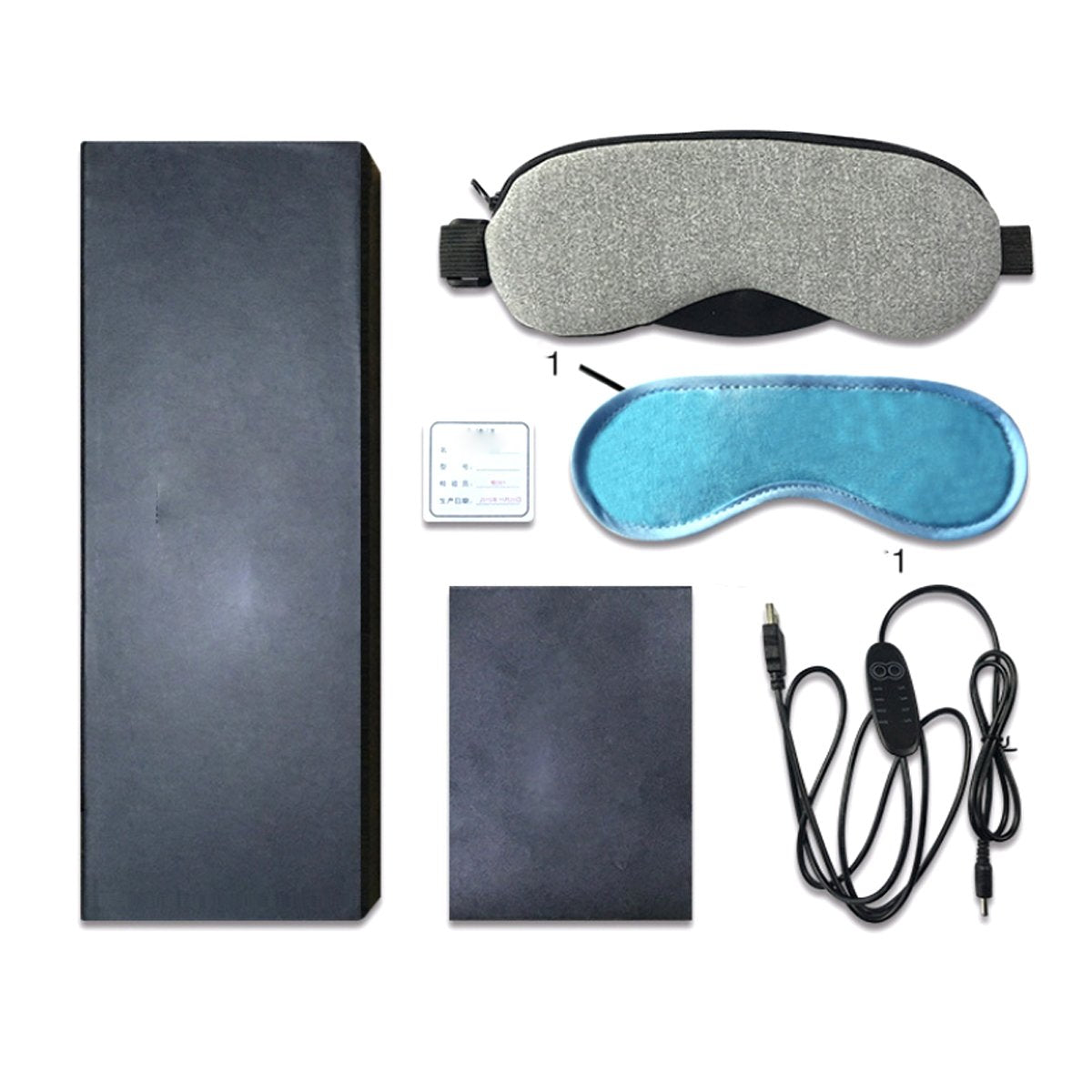 Salmon Lucky Visionary Smart Eye Massager Mask with adjustable straps and sleek black design for relaxing eye therapy.
