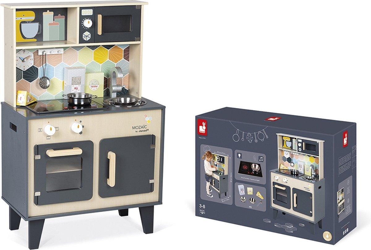 Janod - kitchen - mozaic - toy kitchen