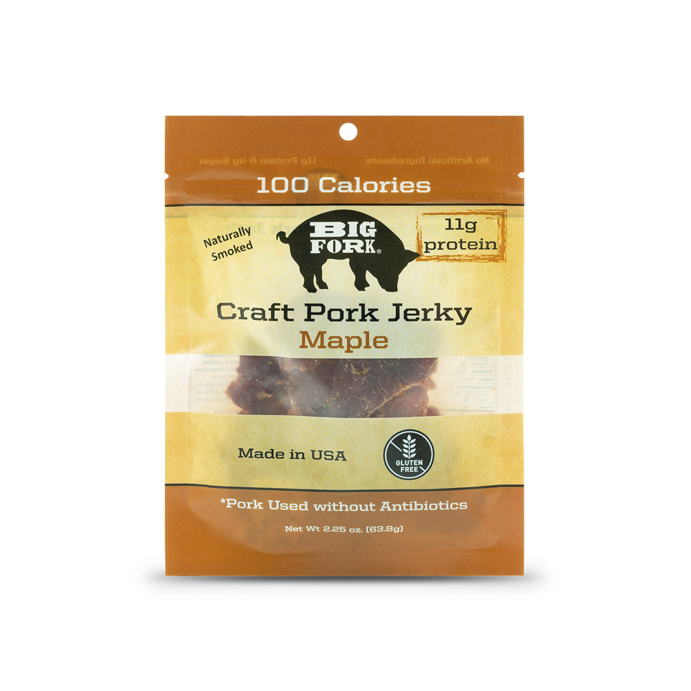 Start2Finish craft pork jerky collection with 24 bags of assorted flavors, featuring premium, savory pork jerky snacks.