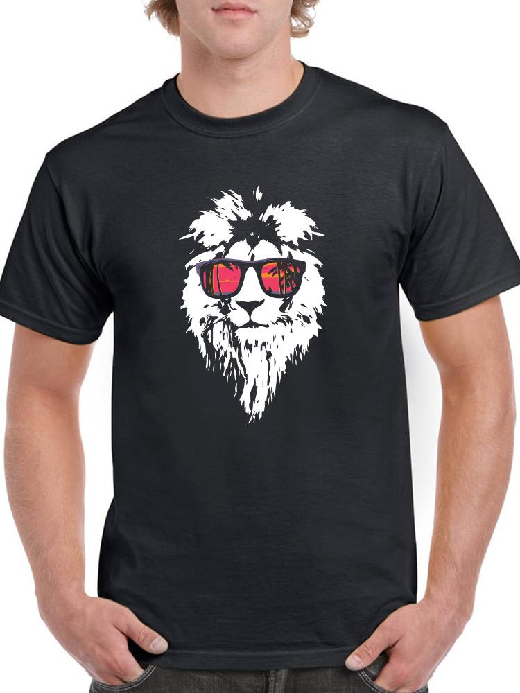 Lion with sunglasses T-shirt by Start2Finish, featuring a bold lion graphic and stylish sunglasses on soft apparel fabric.