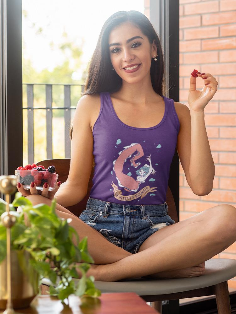 Start2Finish Secretly A Mermaid T-shirt with colorful mermaid design, casual apparel made by SmartPrintsInk Designs.