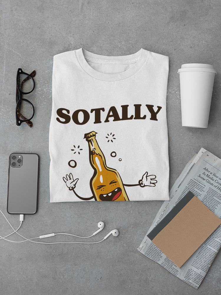 Start2Finish Sotally Tober Totally Sober T-shirt featuring bold graphic print in black and white, casual apparel for sober lifestyle.
