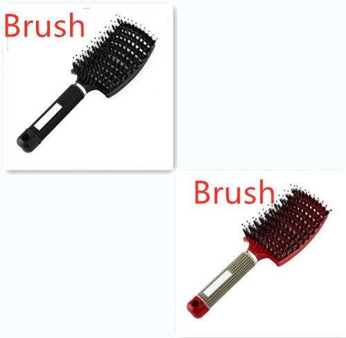 CJDropshipping anti-knot hairbrush for women, detangler brush with ergonomic handle for smooth, tangle-free hair grooming.