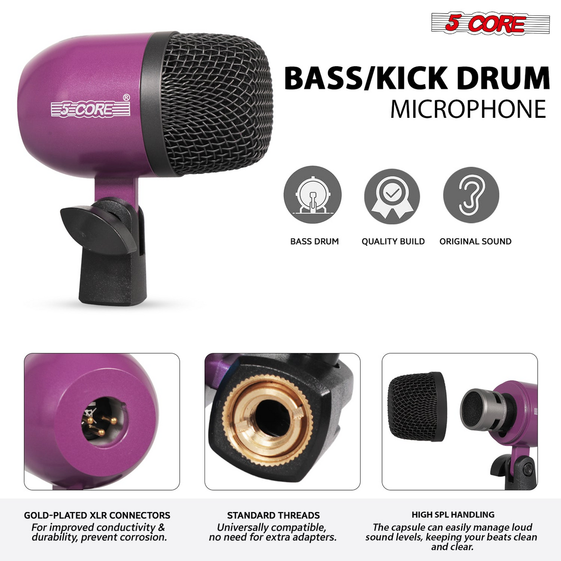 Start2Finish 9-piece drum microphone set with kick, bass, tom, snare, hi-hat, and cymbal mics for live or studio drum recording.