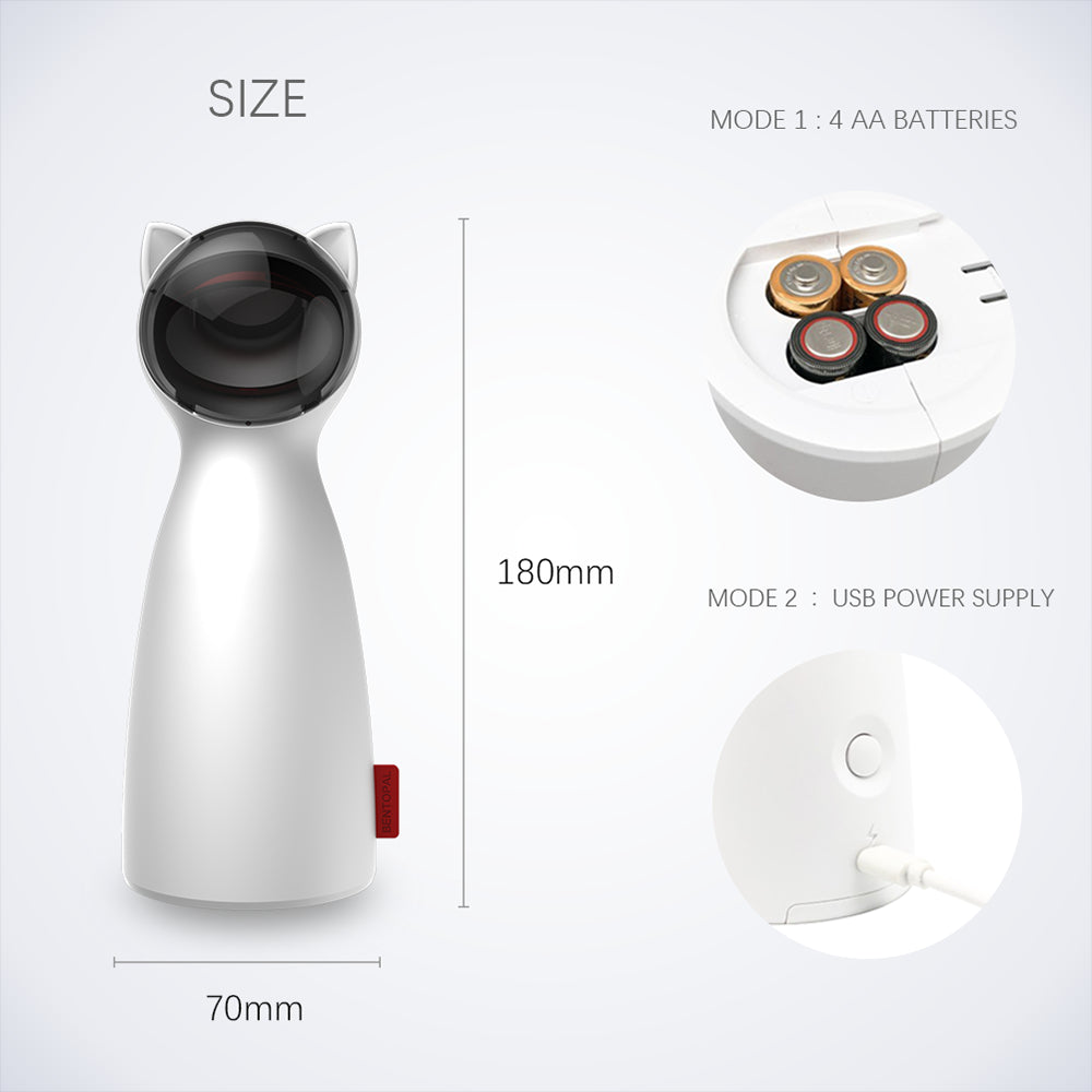 Maroon Asteria Creative Cat Pet LED Laser Toy with automatic movement and funny laser light for cats and playful pets.