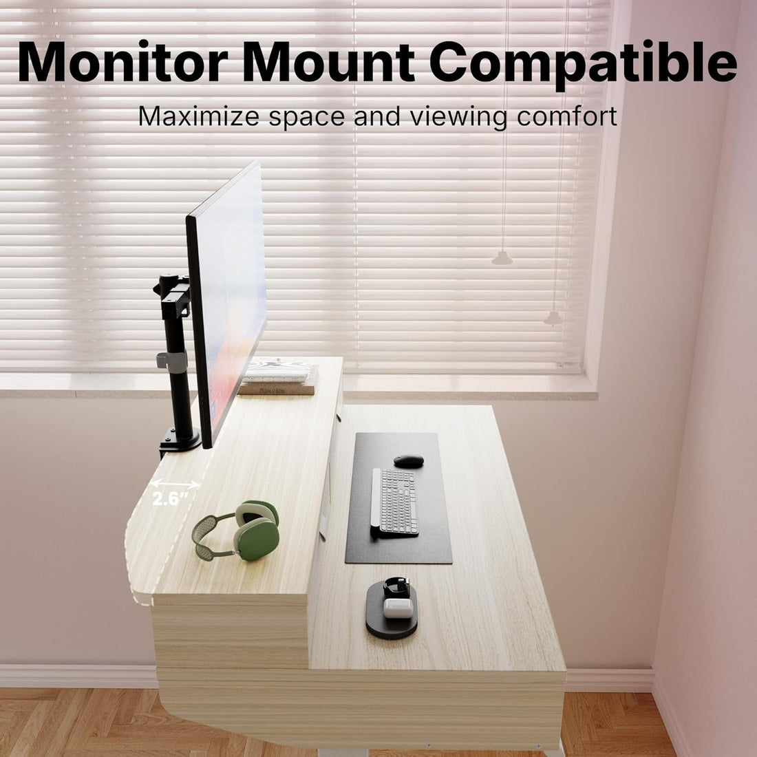 32X20 Inch Electric Standing Desk With Four Drawers