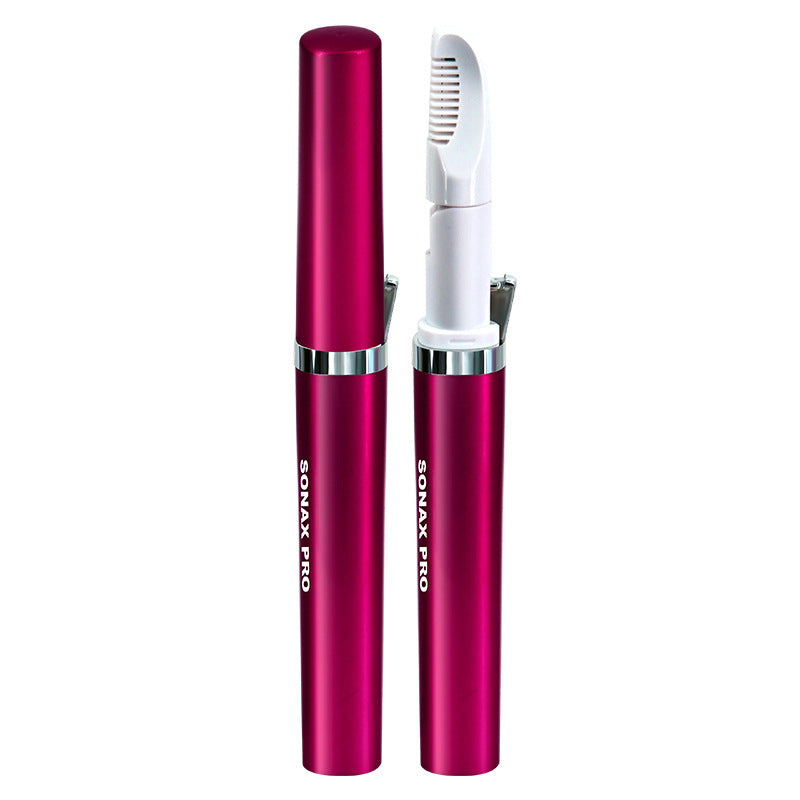 Maroon Asteria ladies mini electric hair removal machine for smooth, hairless skin, compact and easy to use for haircare.