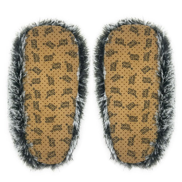 Kids Hedge Hugs fluffy house slippers by Jade Icarus, featuring soft, cozy slippers with a cute hedge hug design for children.