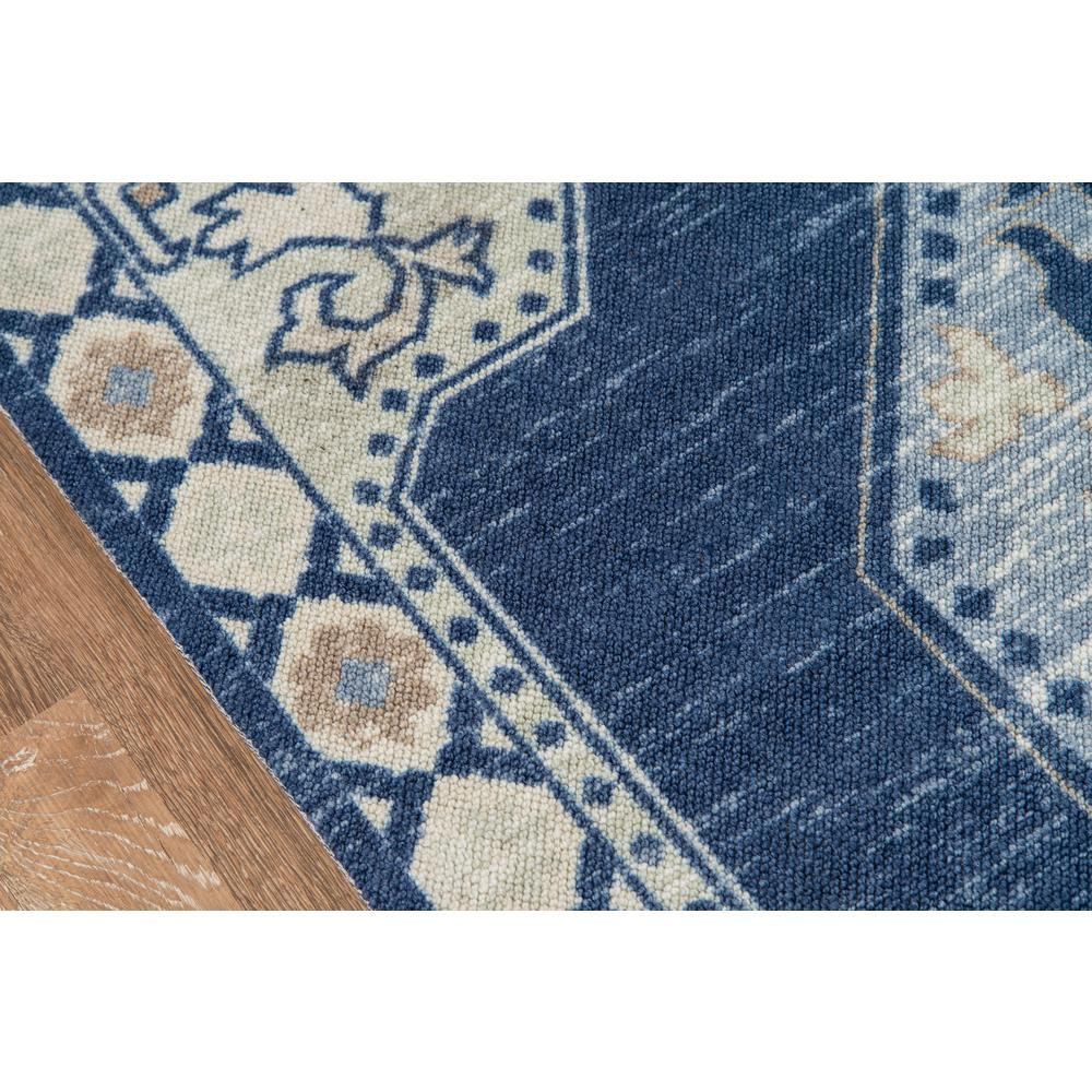 Start2Finish navy rectangle area rug with traditional design, measuring 2&