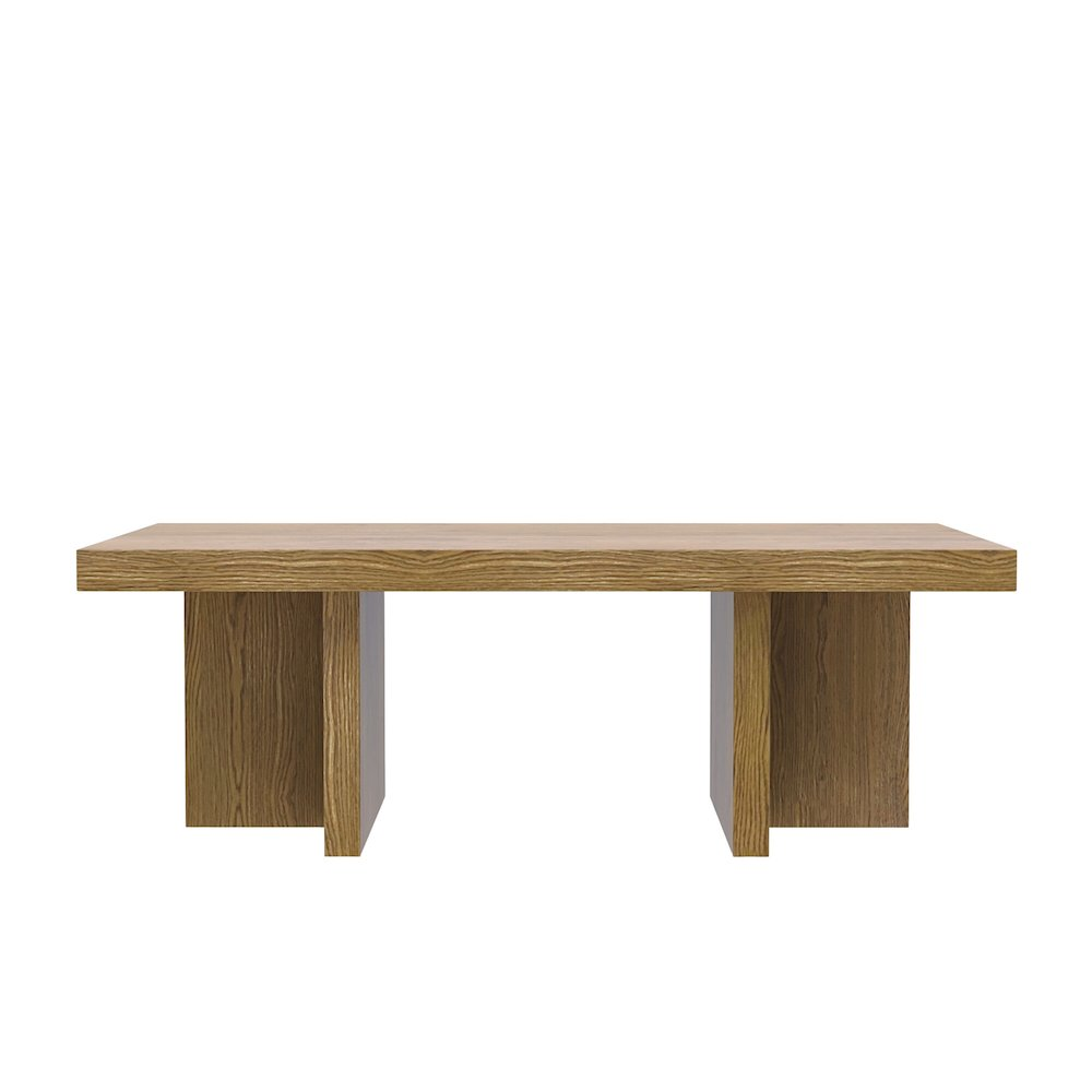 Rectangular oak coffee table from Start2Finish featuring a modern wooden furniture design with a smooth finish.