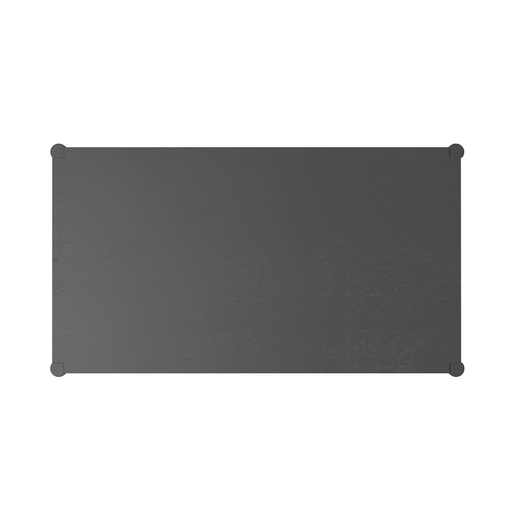 Cleo coffee table in charcoal gray with a sleek, modern design, featuring a smooth surface and sturdy legs.