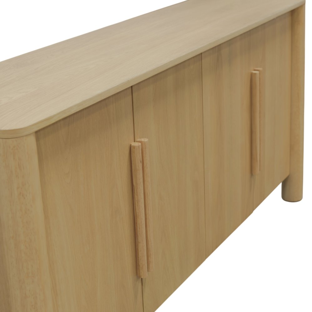 Light oak Hudson sideboard by Start2Finish with sleek storage compartments and modern design, shown in a contemporary living space.
