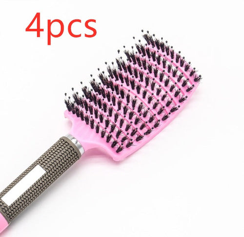 Anti-knot hairbrush by CJDropshipping, detangling brush for women with flexible bristles and ergonomic handle.