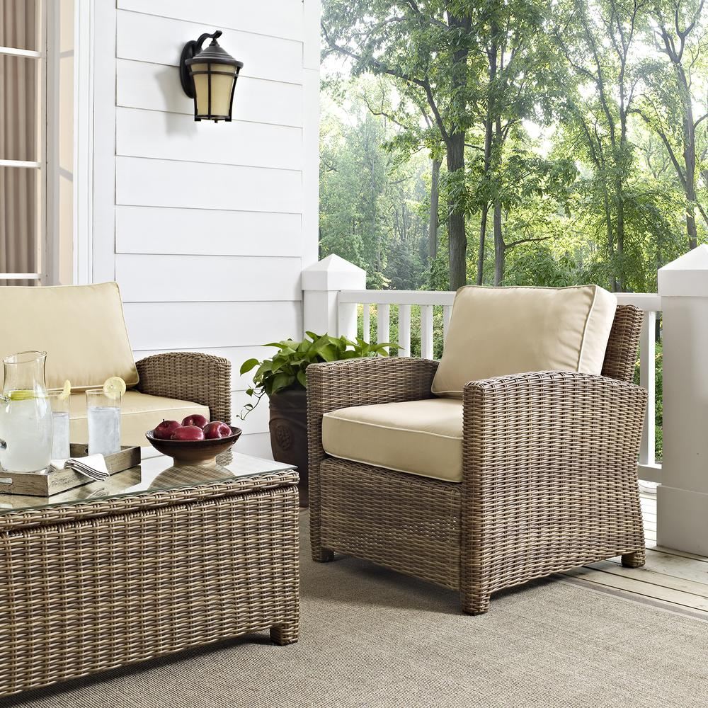 Start2Finish Bradenton 3-piece outdoor loveseat furniture set with loveseat, armchair, and coffee table in a stylish patio setting.