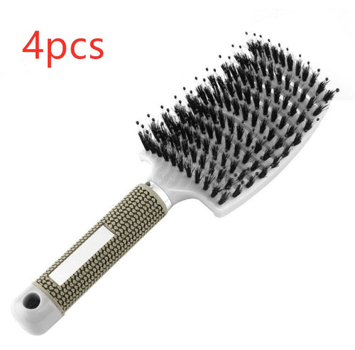 CJDropshipping anti-knot hairbrush for women with detangler bristles, designed for smooth, tangle-free hair grooming.