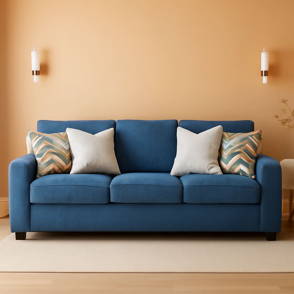 Blue Queen Stainresistant Memory Foam Sleeper Sofa