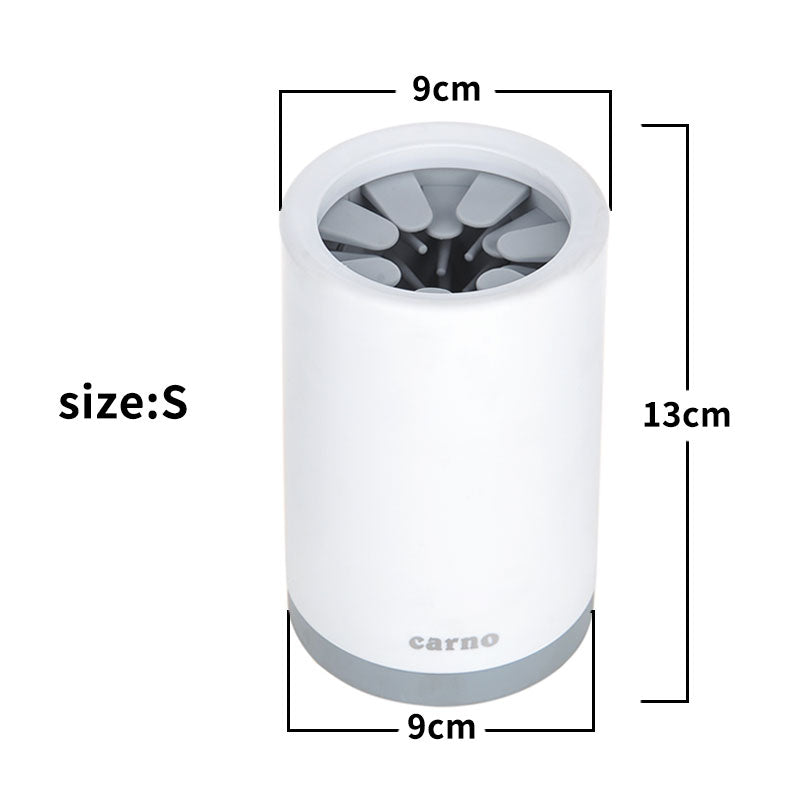Maroon Asteria portable pet paw cleaner cup with soft silicone comb for gentle paw cleaning in petcare.