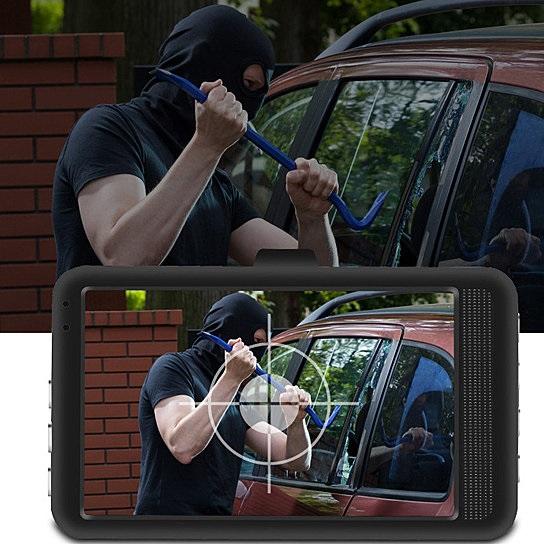 Salmon Lucky Black Box Dash Cam 1080P with G-Sensor and looping recording for vehicle safety and recording.