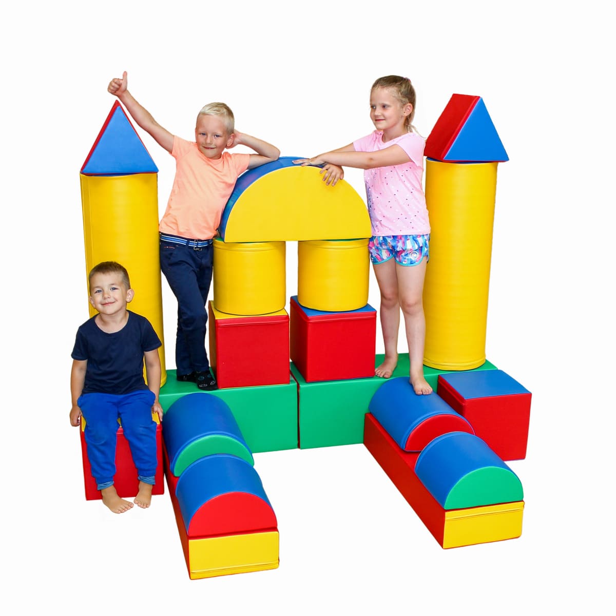 Blush Apricot Mega Fort furniture piece with colorful fabric panels and playful design for kids&