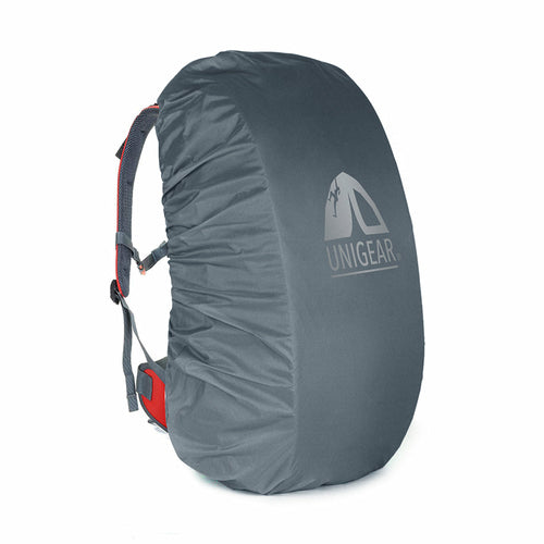 Indigo Eurybia waterproof backpack rain cover in bright yellow, designed for 10L to 90L outdoor sports and hiking backpacks.