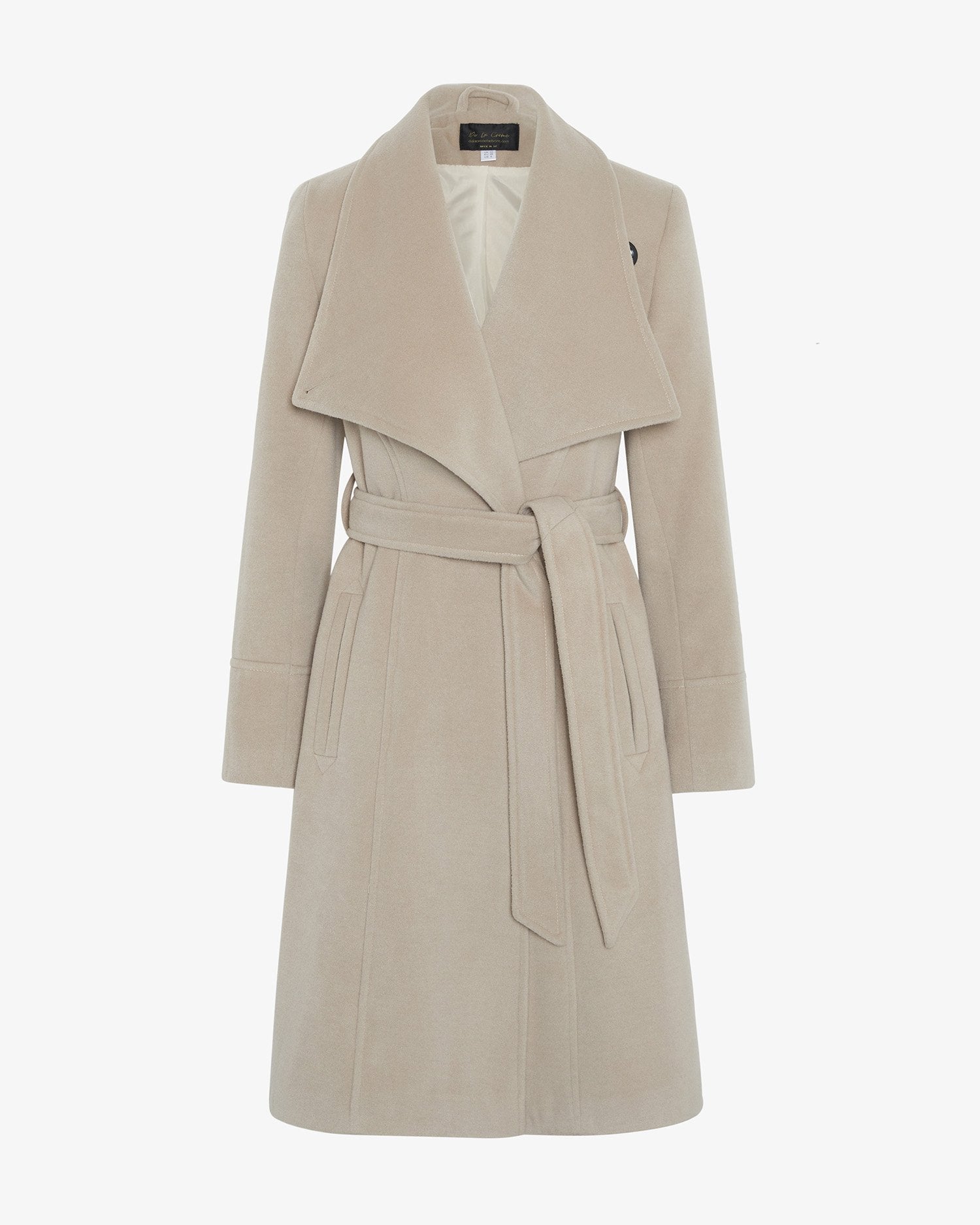 Rose Eleusis waterfall lapel double-breasted duster coat, stylish long jacket with elegant design, shown in image 206_6.jpg.