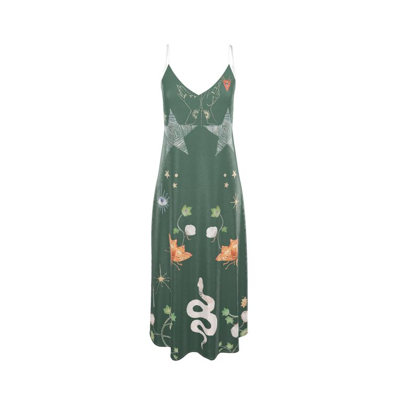 Violet Apollo Andromeda Silk Dress in Jungle Altar, women&