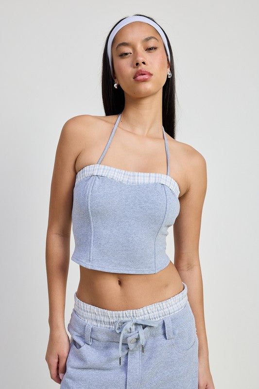 Jade Icarus double waist straight leg pants in neutral fabric, shown on a model with a relaxed fit and clean design.