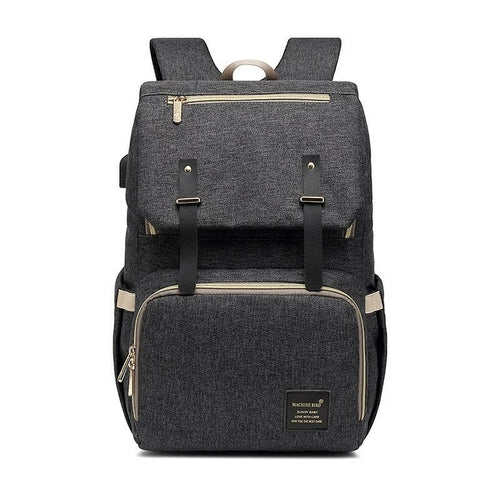 Maroon Asteria high-quality Oxford multifunctional mummy backpack with multiple compartments and adjustable straps.