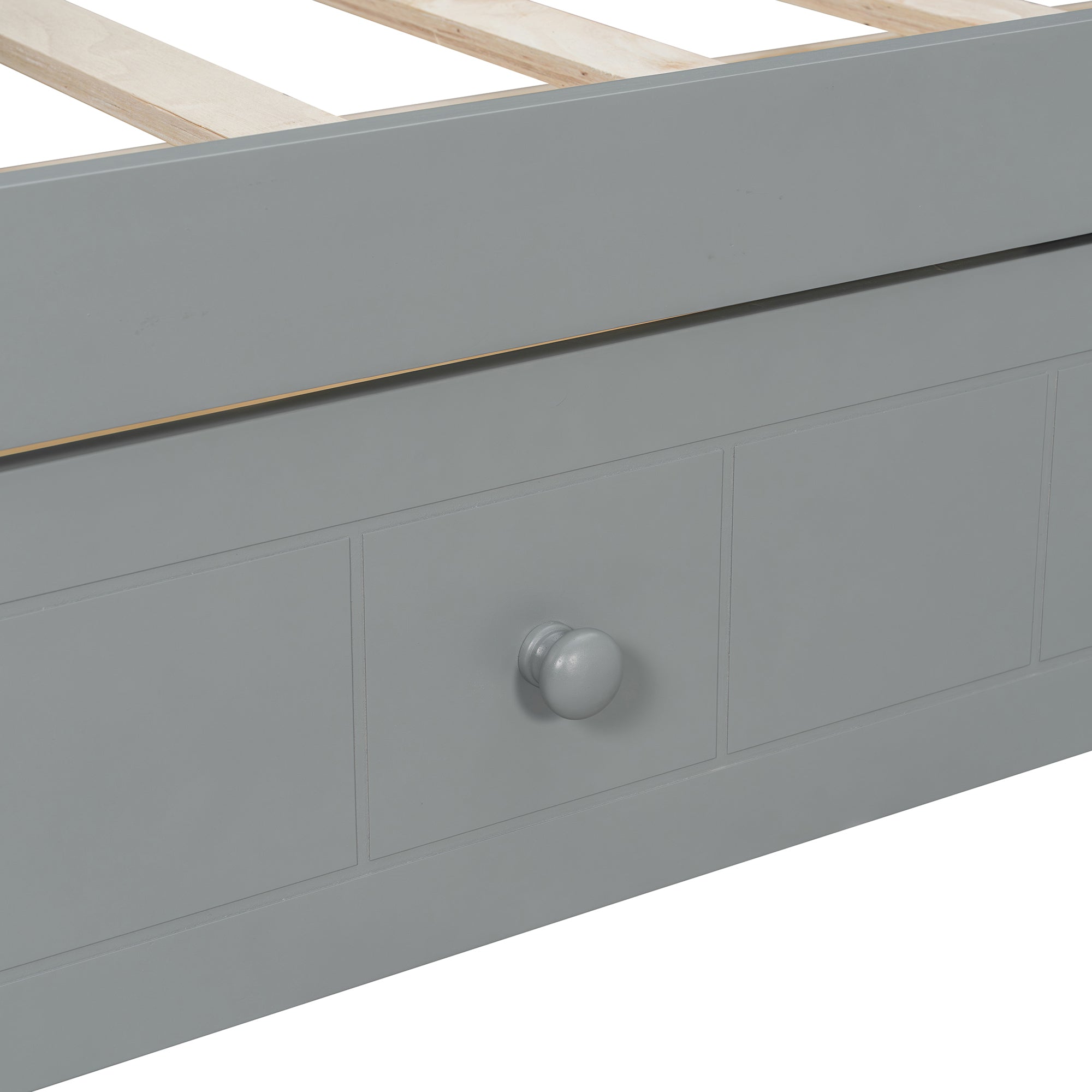 Twin size Sangria Beech canopy day bed with two drawers, sturdy bedroom furniture frame with a decorative canopy and storage drawers.