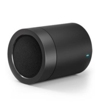 Maroon Asteria portable wireless mini stereo Bluetooth speaker for car audio, compact and sleek design.