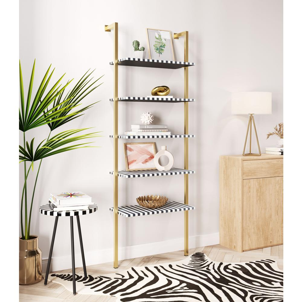 Multicolor zebra-shaped furniture shelf by Start2Finish, featuring vibrant colors and playful design for stylish storage.