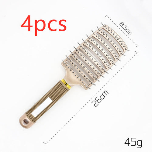 CJDropshipping anti-knot detangling hairbrush for women with smooth bristles, designed for gentle hair detangling and styling.