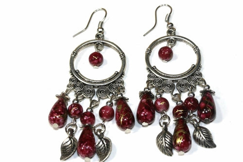 Silver Hestia Flow or Flair versatile dangler earrings with elegant, flowing design and dangling elements for stylish wear.