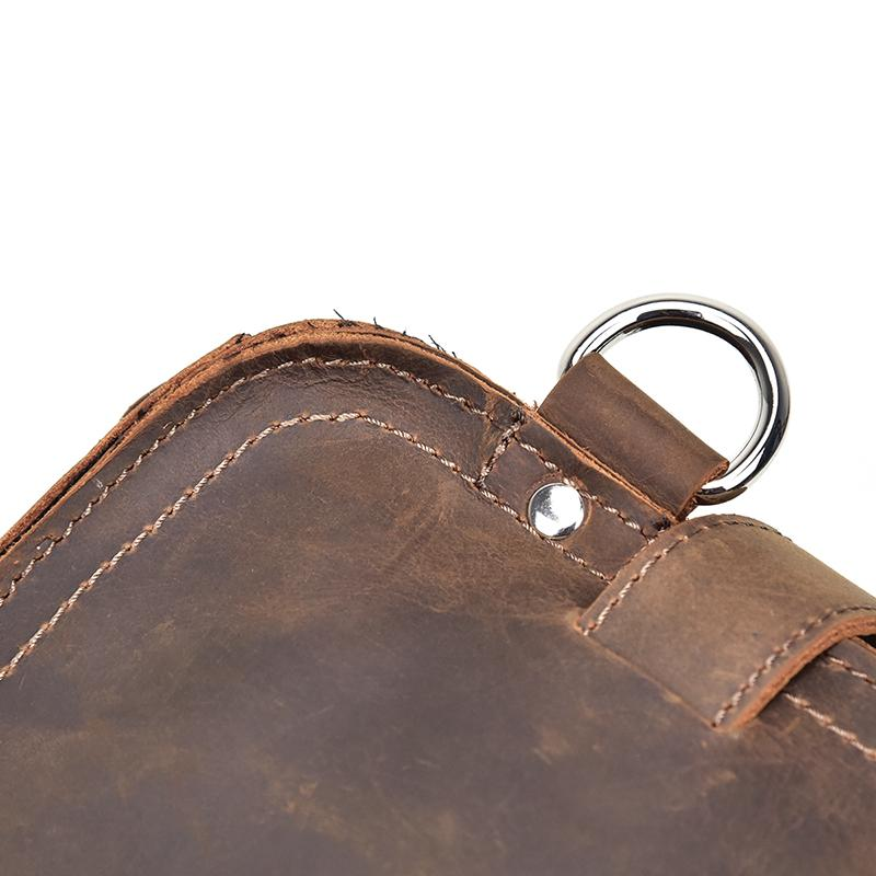Start2Finish Gustav vintage leather messenger bag with large capacity for accessories and daily essentials.