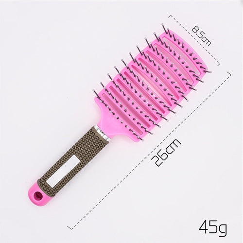 CJDropshipping anti-tangle hairbrush for women, detangler brush with bristles for smooth, knot-free hair grooming.