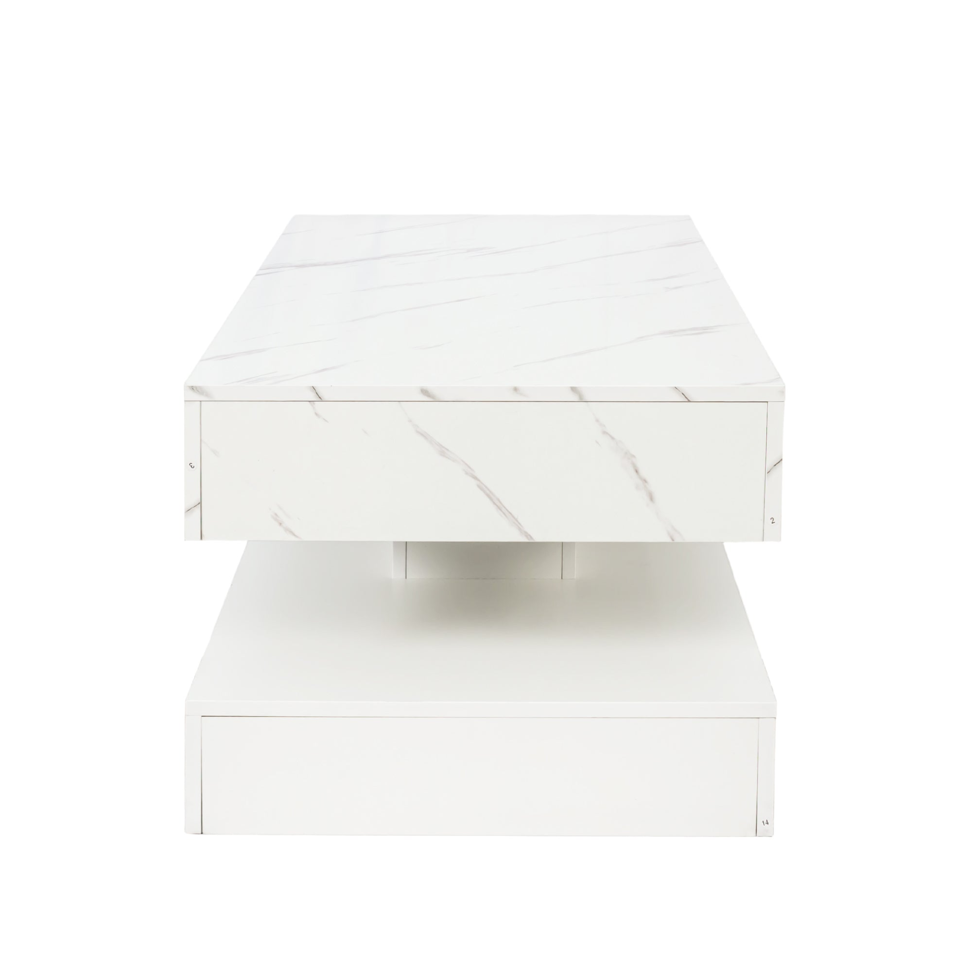 Modern LED coffee table by Start2Finish with ambient lighting, sleek design, perfect for contemporary living room furniture.
