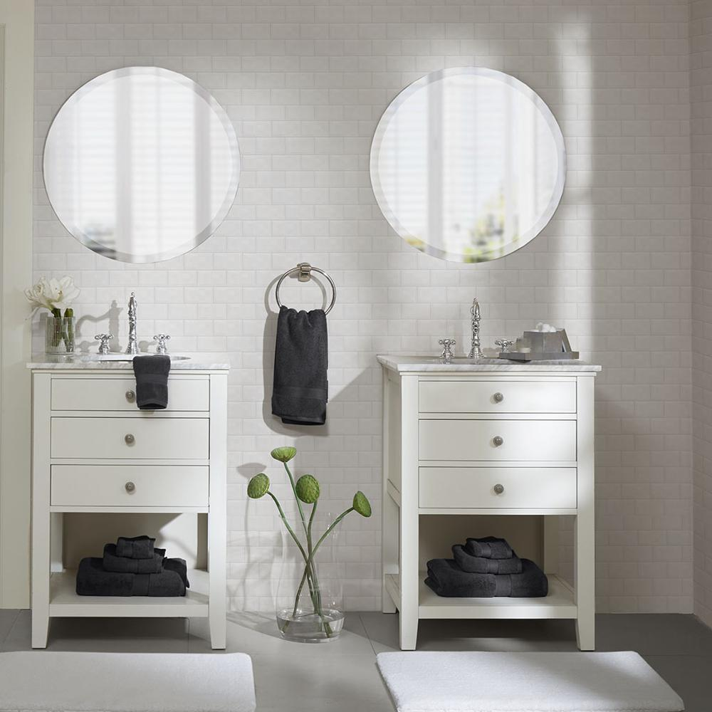 Start2Finish 8-piece 100% cotton antimicrobial bath towel set with plush, absorbent towels displayed in a bathroom setting.