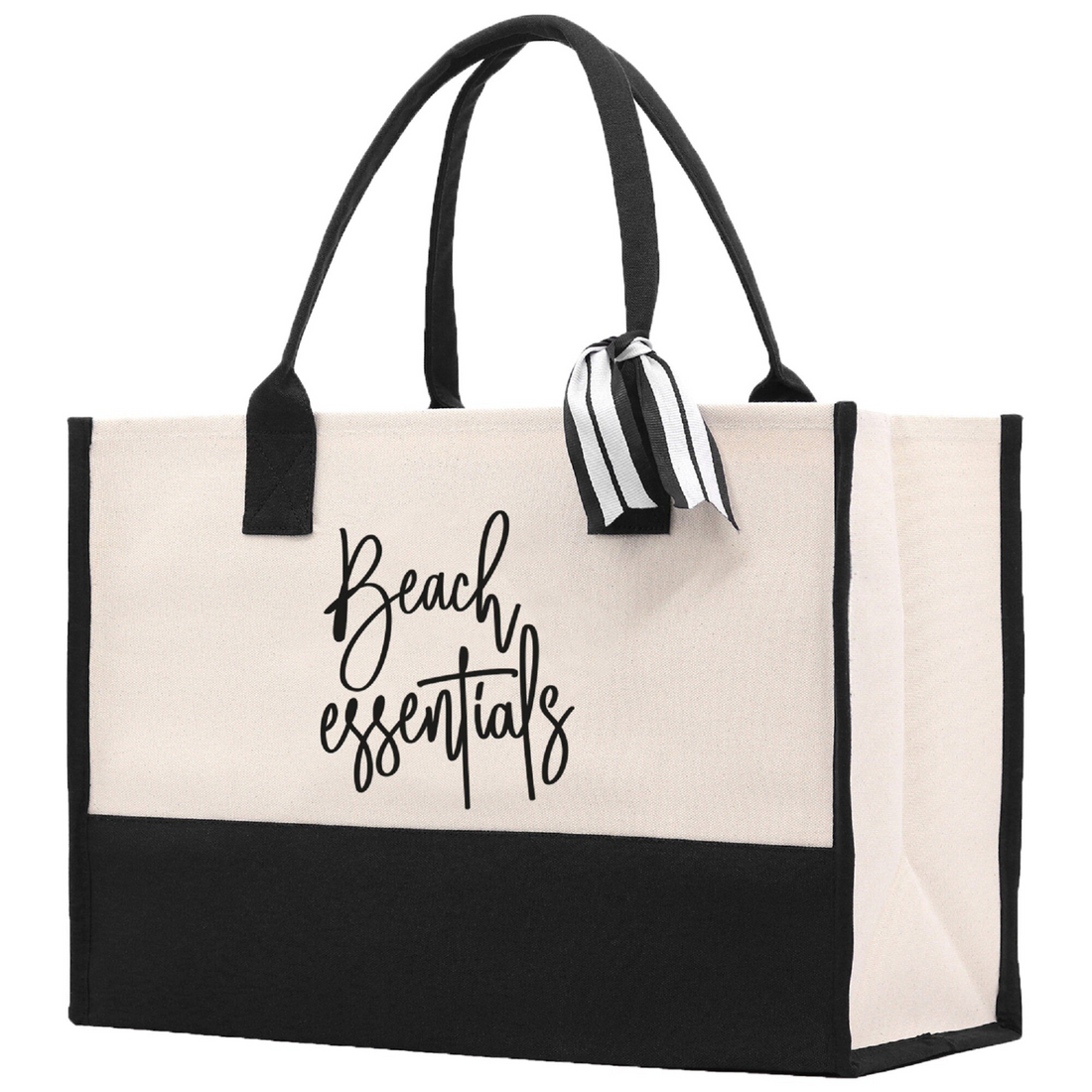 Large Start2Finish canvas beach tote bag with spacious interior, perfect for summer beach vacations and weekend getaways.