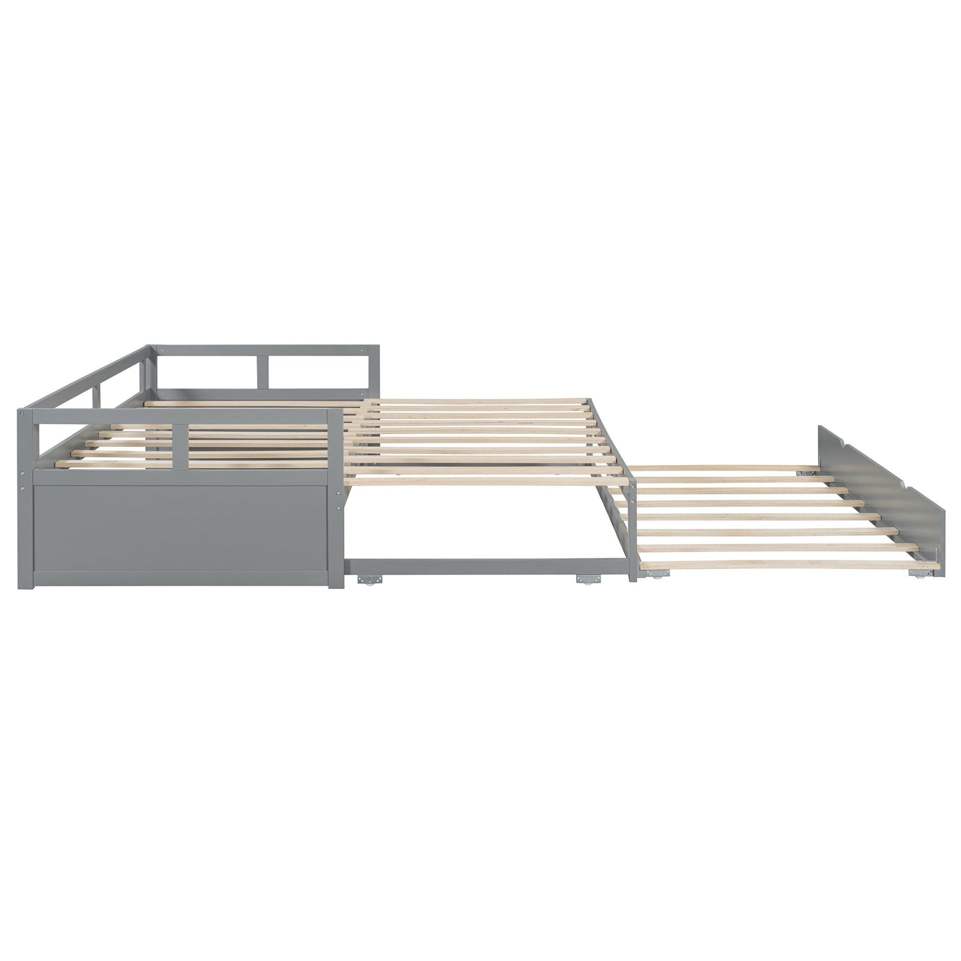 Start2Finish wooden extending daybed with trundle, space-saving guest sleep solution, showcasing the sleek, classic design and bed frame.
