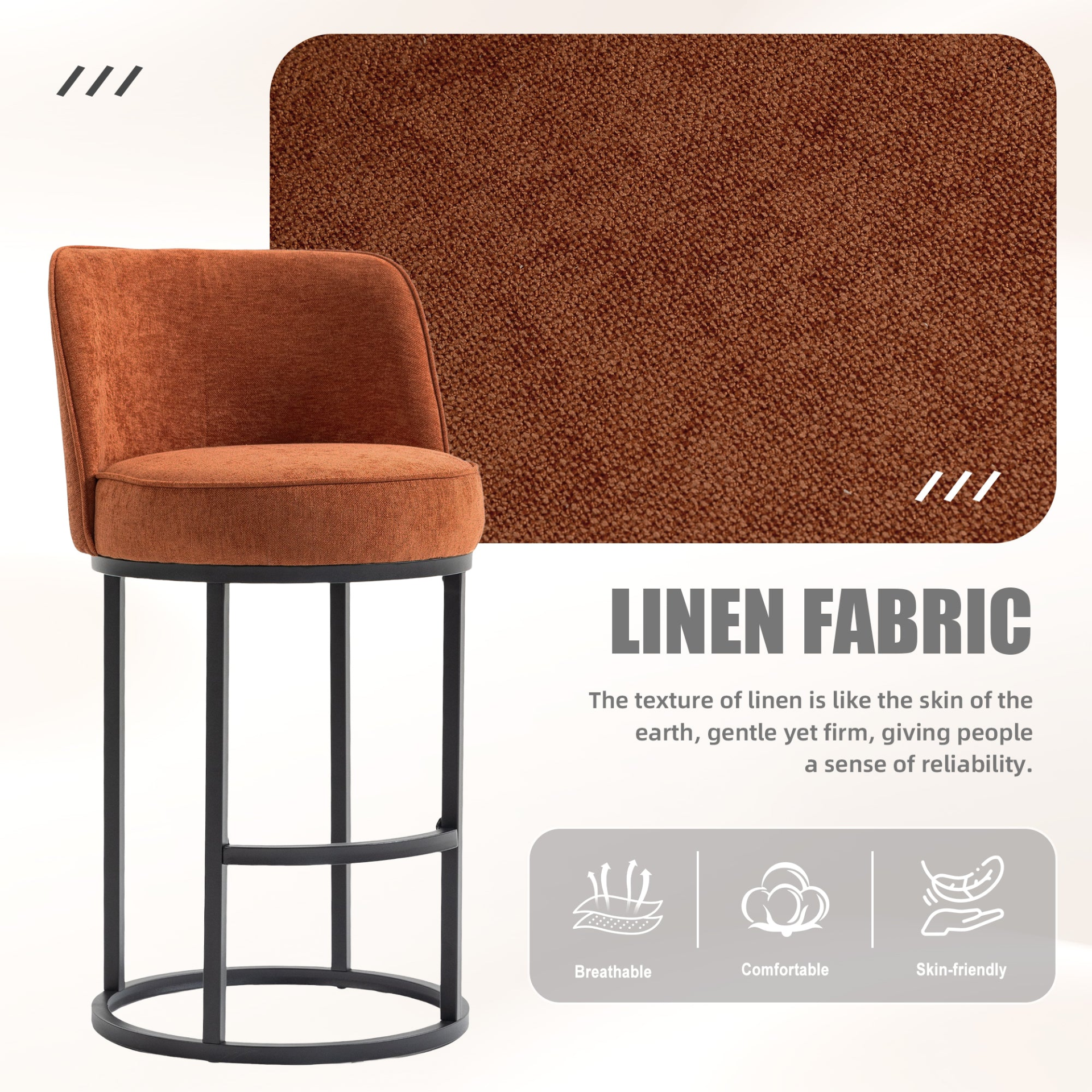 Modern barrel-shaped upholstered accent bar stool with backrest by Start2Finish, featuring stylish home seating design.