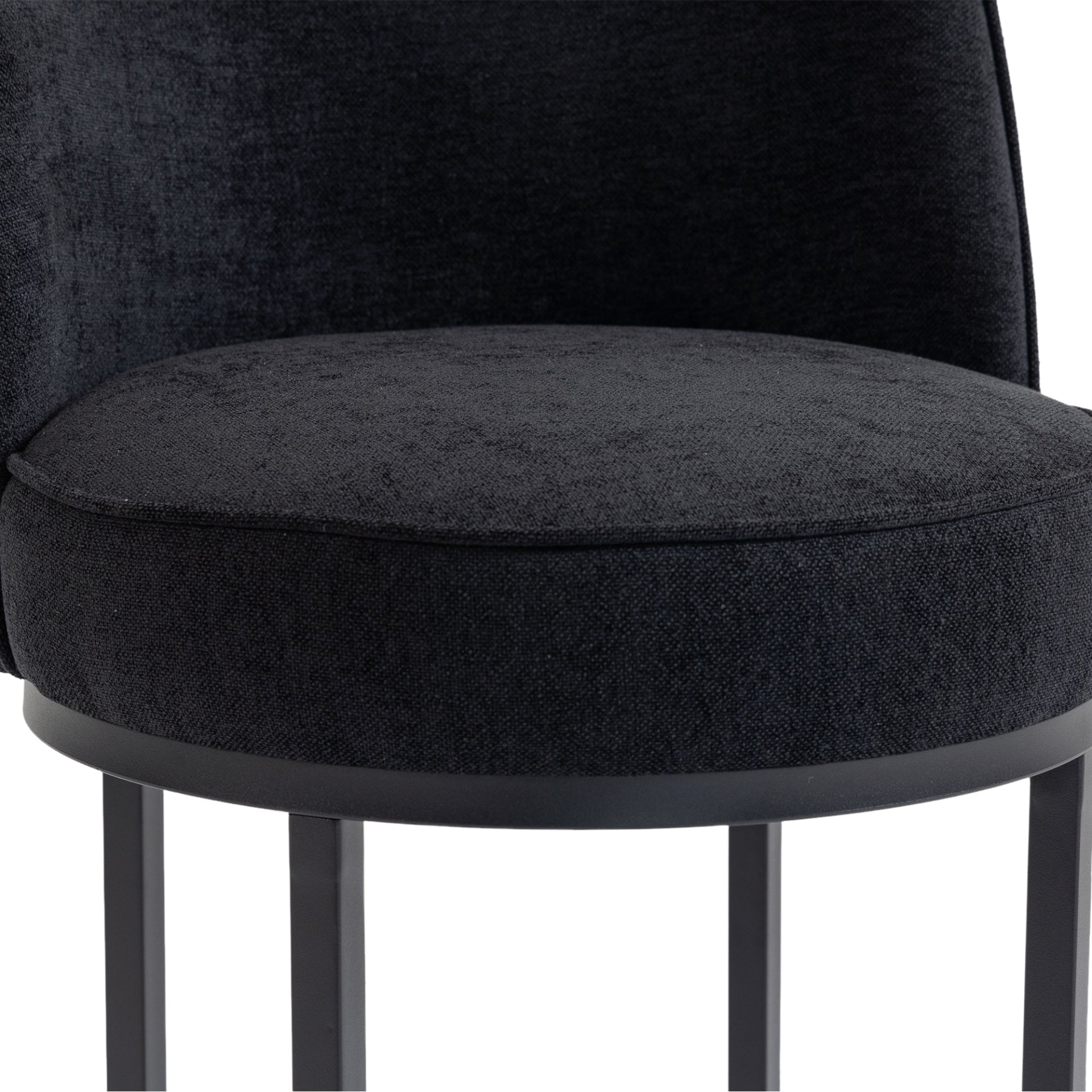 Start2Finish modern barrel upholstered accent bar stool with backrest, stylish home seating furniture in a contemporary design