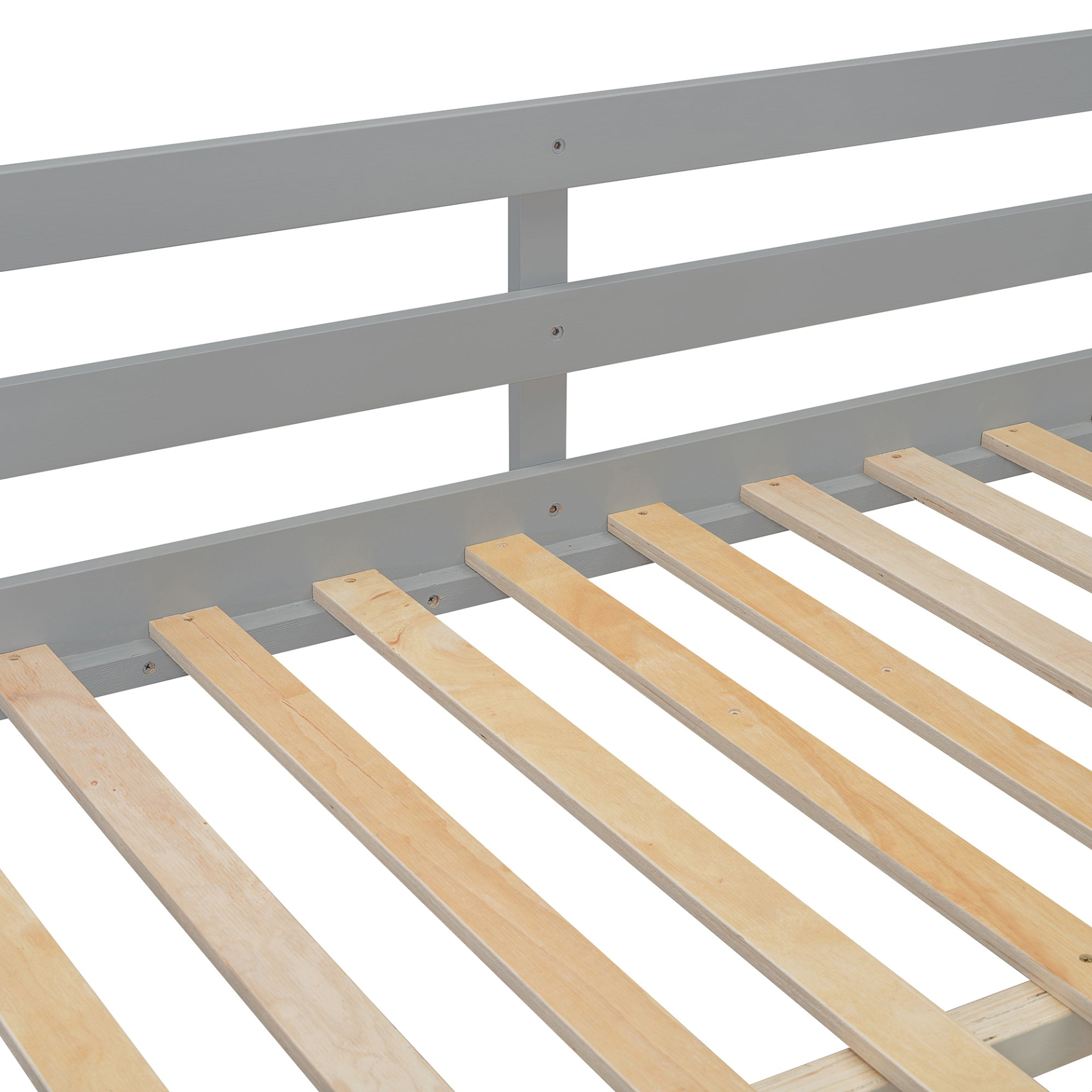Elegant solid wood bunk bed with built-in shelves and storage drawers, showcasing sturdy furniture design by Start2Finish.