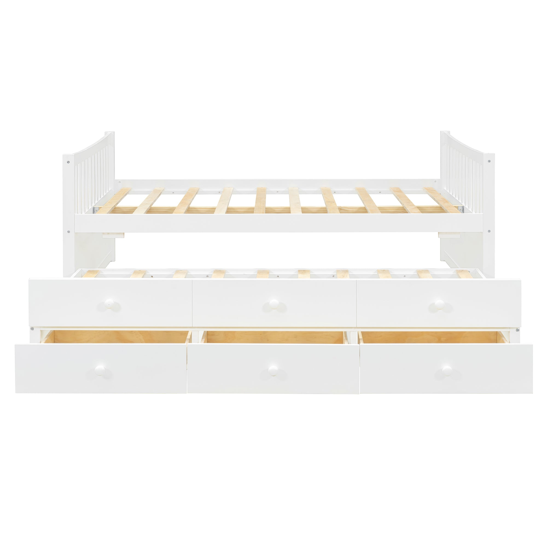Start2Finish daybed with trundle and built-in storage drawers, ideal for guest rooms and living spaces.