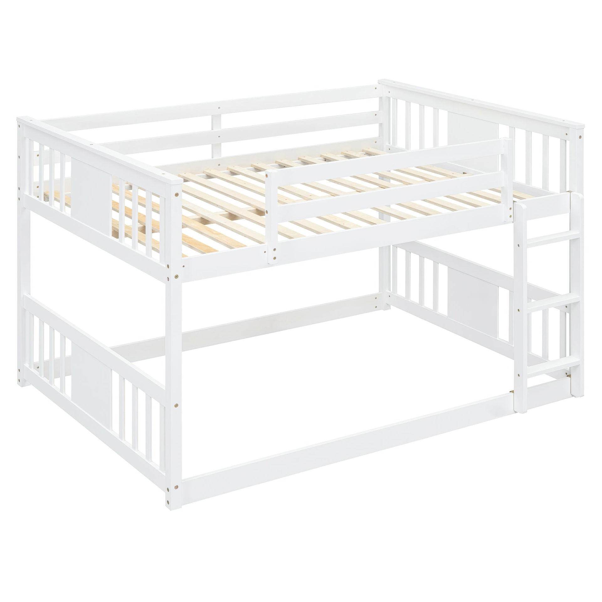 Start2Finish full over full bunk bed with ladder, sturdy space-saving design for shared bedrooms, featuring safety rails and robust construction.