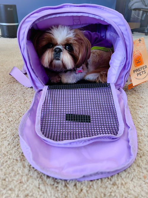 Pink Coconut 312 Hideaway™ Duffel pet carrier with breathable mesh sides and padded shoulder strap for easy travel.